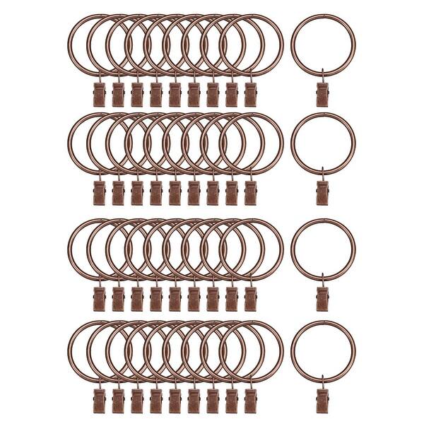 40Pcs Curtain Clips Drapery Shower Rings w Clips 1.77" Interior Dia